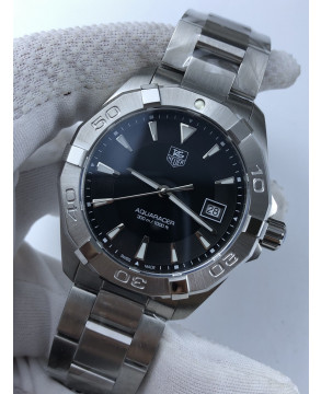 (추석맞이 이벤트) 신공장 태그호이어 아쿠아레이서 300M 쿼츠 스틸 블랙다이얼