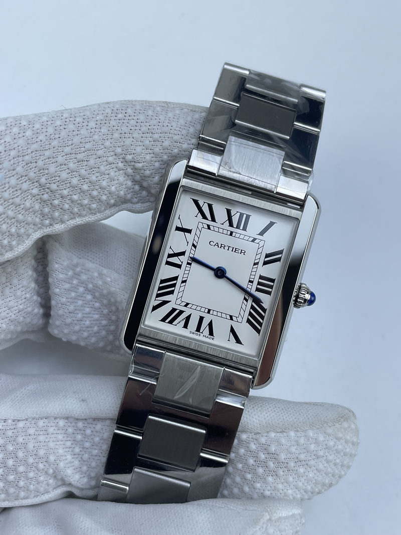 (준비완료/특급배송)NO.2830/K11공장 27mm 까르띠에 탱크솔로 스틸 브슬